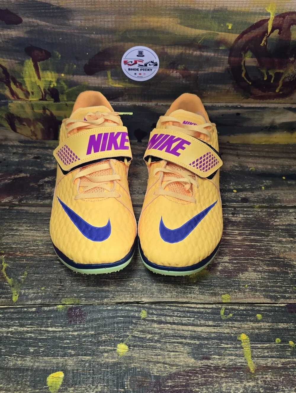 Nike Zoom High Jump Elite Shoes Men's 8.5 Laser Orange Hyper Pink FZ9636-800 New